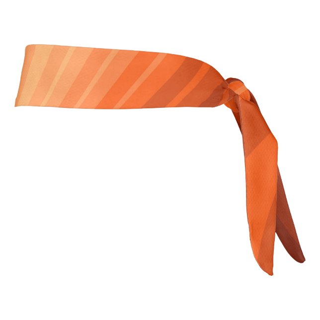 Modern Abstract Orange Red Vanilla Graphic Fractal Tie Headband (Rotate 90)