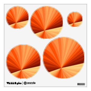 Modern Abstract Orange Red Vanilla Graphic Fractal Wall Decal