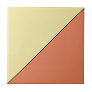 Modern Abstract Orange Yellow Geometric Triangle Ceramic Tile