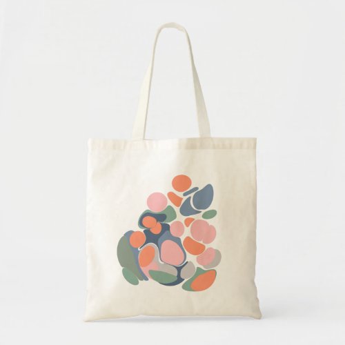 Modern Abstract Organic Shapes Art in Earthy Color Tote Bag