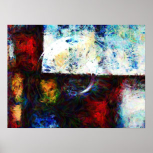 Modern Abstract Original Digital Painting Art Poster