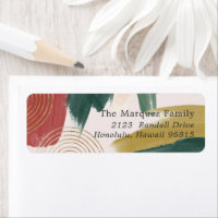 Modern Abstract Paint | Christmas Return Address 