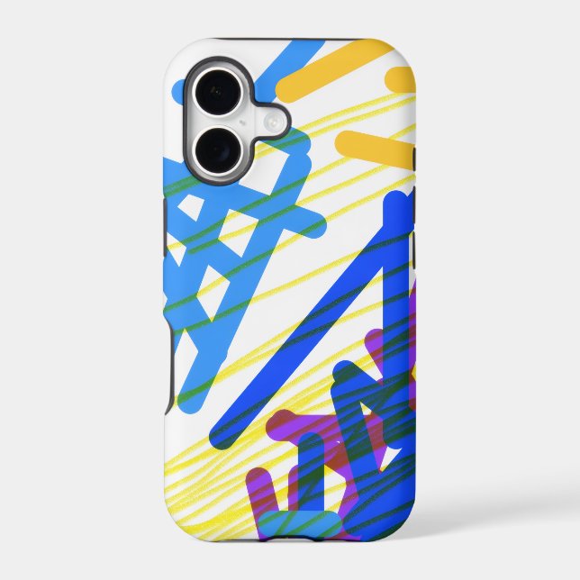 Modern Abstract Paint Splash  iPhone Case (Back)