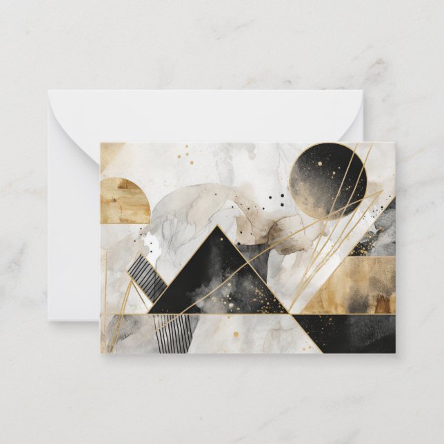 Modern abstract painted background note card (Front)