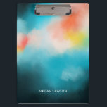 Modern Abstract Painted Galaxy  Clipboard<br><div class="desc">Modern Abstract Painted Galaxy with personalized name</div>