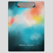 Modern Abstract Painted Galaxy Clipboard