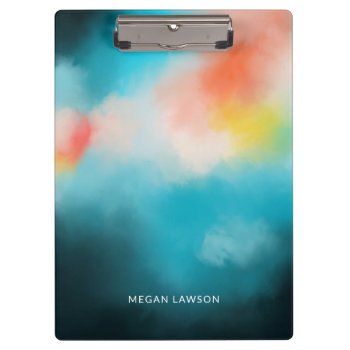Modern Abstract Painted Galaxy  Clipboard by Lets_Do_Business at Zazzle