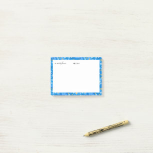 Modern abstract painterly border and scripted post post-it notes