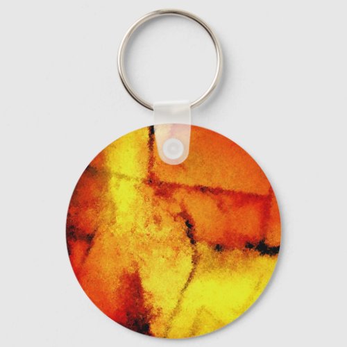 Modern Abstract Painting Art Keychain