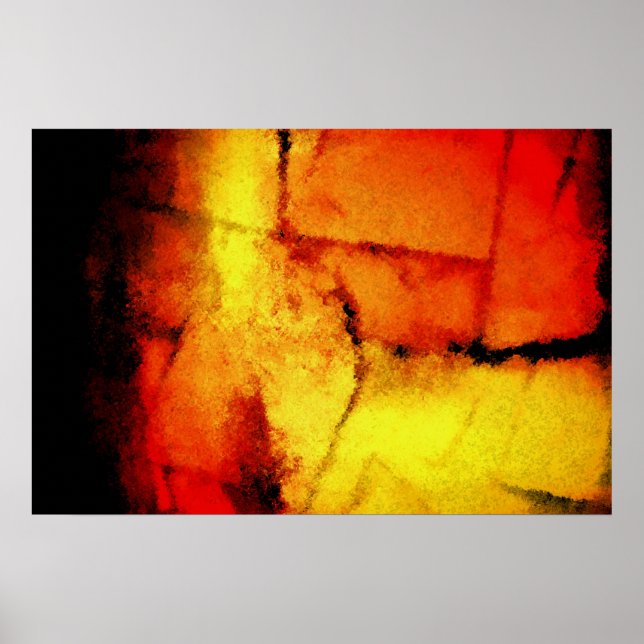 Modern Abstract Painting Art Poster (Front)