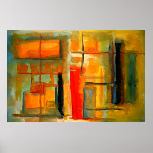 Modern Abstract Painting Art Poster