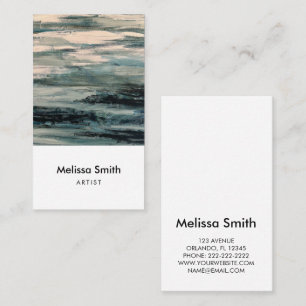 Modern Abstract Painting Artist Business Card