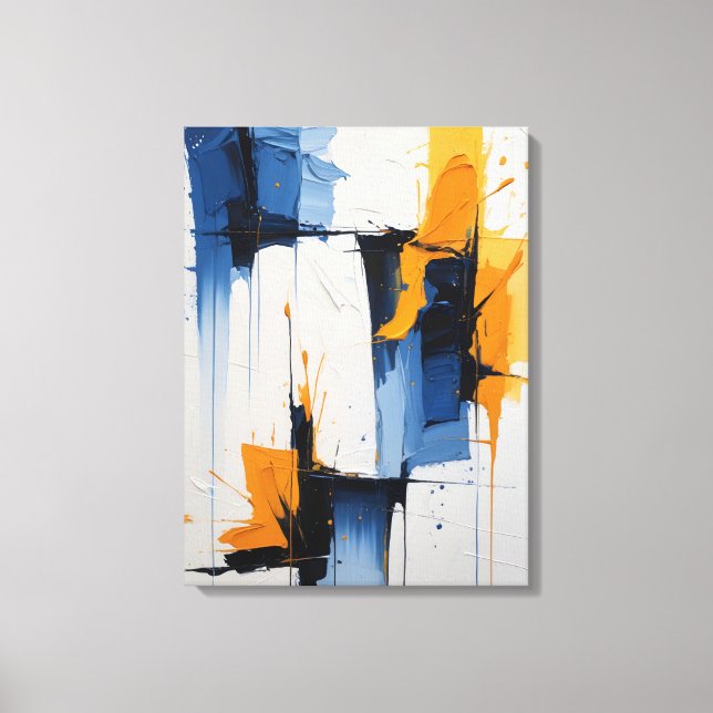 Modern Abstract Painting Canvas Print (Front)
