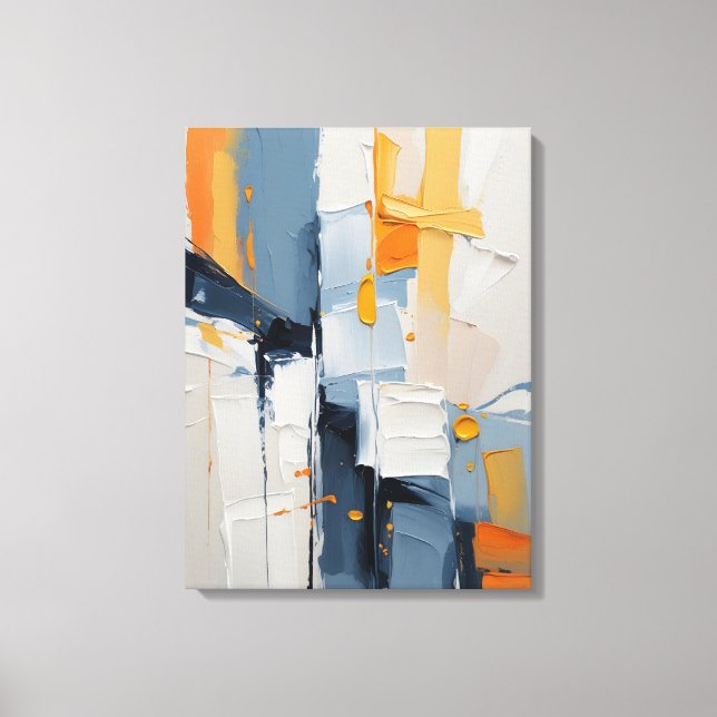 Modern Abstract Painting Canvas Print (Front)