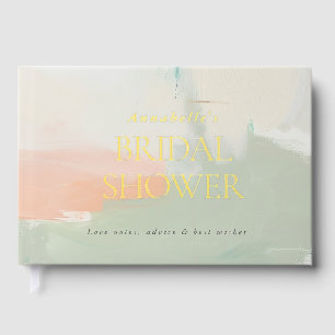 Modern Abstract Painting Foil Bridal Shower Foil Guest Book