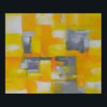 modern abstract painting grey yellow white poster<br><div class="desc">modern abstract painting grey yellow white</div>