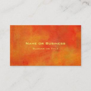 Modern Abstract Painting in Orange Business Card