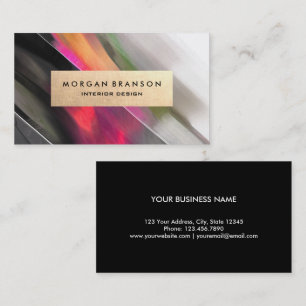 Modern Abstract Painting Interior Designer  Business Card