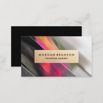 Modern Abstract Painting Interior Designer  Business Card by marazdesign at Zazzle
