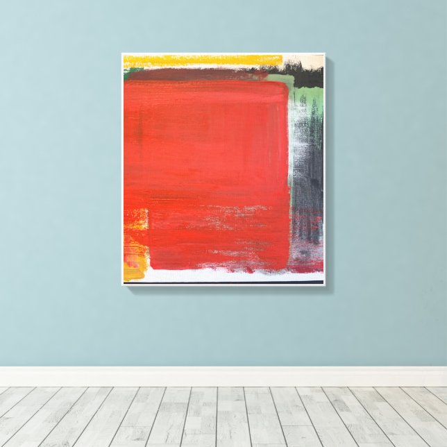 Modern Abstract Painting on Canvas Print (Insitu(Wood Floor))