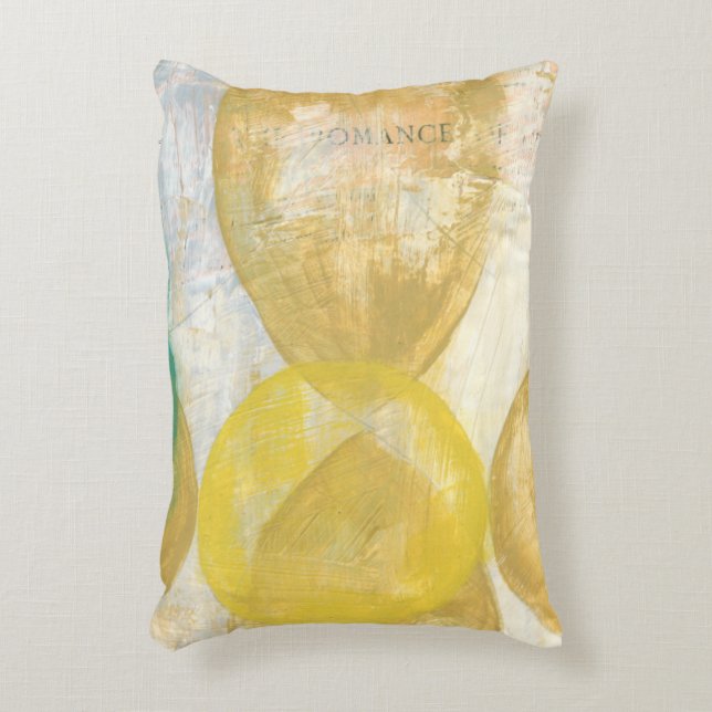 Modern Abstract Painting on Newsprint Decorative Pillow (Front(Vertical))
