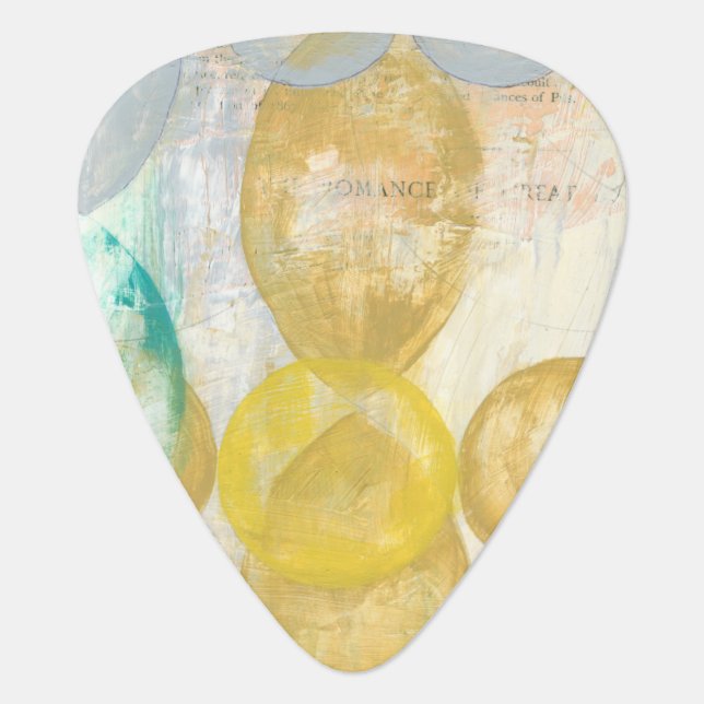 Modern Abstract Painting on Newsprint Guitar Pick (Front)