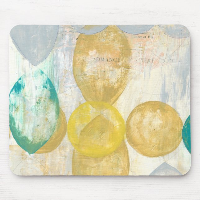 Modern Abstract Painting on Newsprint Mouse Pad (Front)