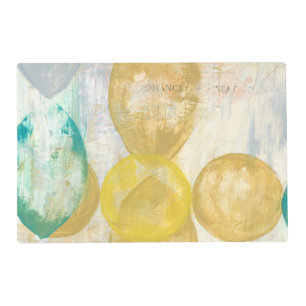 Modern Abstract Painting on Newsprint Placemat