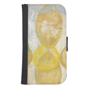 Modern Abstract Painting on Newsprint Phone Wallet