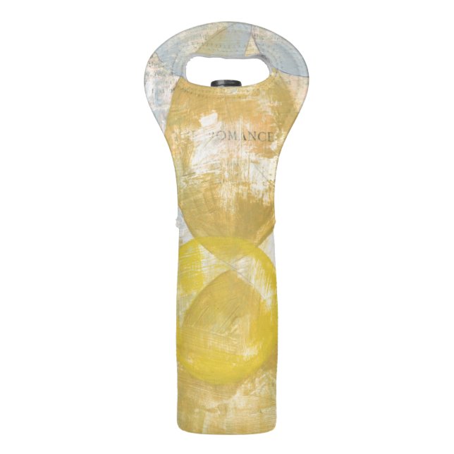 Modern Abstract Painting on Newsprint Wine Bag (Back)