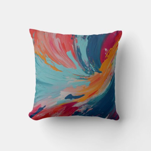 Modern Abstract Painting Throw Pillow