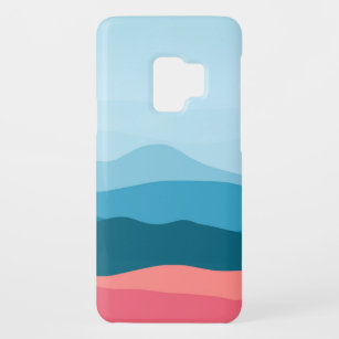 Modern Abstract Pastel Blue Pink Mountains Case-Mate Samsung Galaxy S9 Case