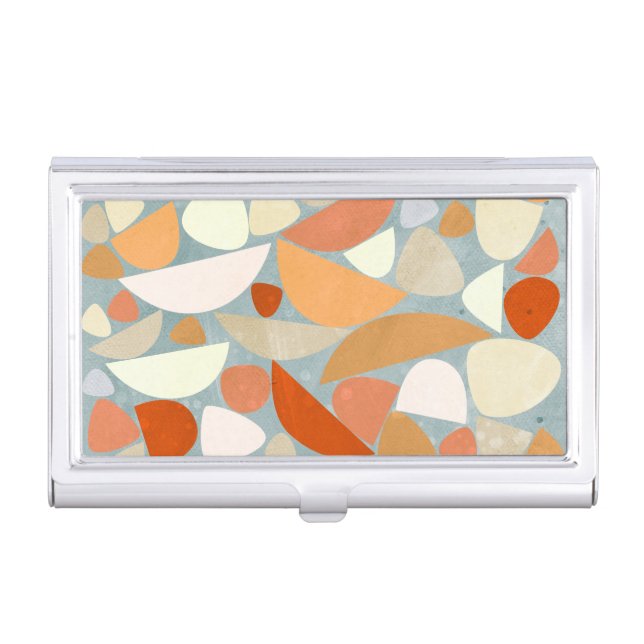 Modern Abstract Pastel Business Card Case (Front)