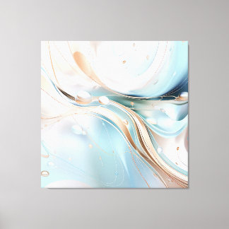 Modern abstract pastel light blue and blush pink canvas print