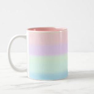 Modern Abstract Pastel Multicolored Gradient Two-Tone Coffee Mug
