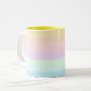 Modern Abstract Pastel Multicolored Gradient Two-Tone Coffee Mug