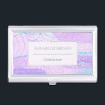 Modern Abstract Pastel Pattern Personalised Business Card Case<br><div class="desc">Soft purple,  pink and blue pastel tone abstract art,  elegant modern business card case.</div>