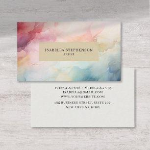 Modern Abstract Pastel Pattern Professional Business Card
