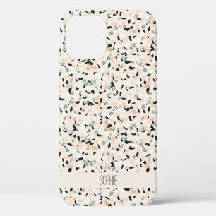 Modern Abstract Pastel Terrazzo Pattern iPhone 12 Case