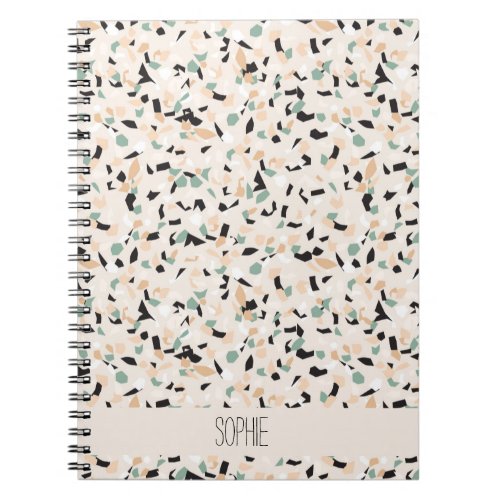 Modern Abstract Pastel Terrazzo Pattern  Notebook