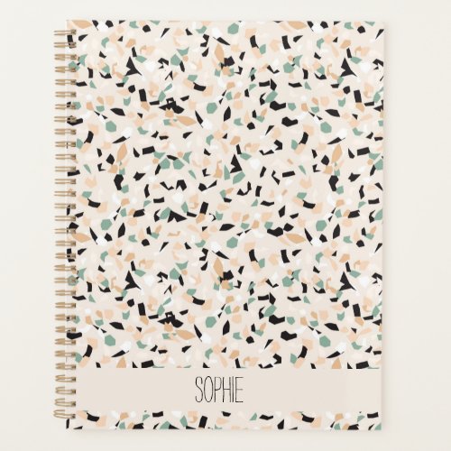 Modern Abstract Pastel Terrazzo Pattern  Planner