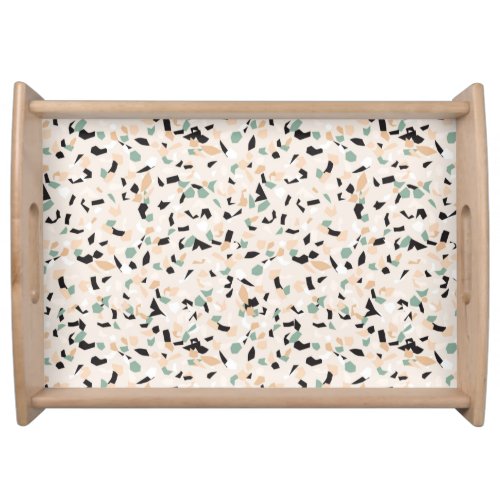 Modern Abstract Pastel Terrazzo Pattern Serving Tray