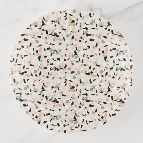 Modern Abstract Pastel Terrazzo Pattern Trinket Tray