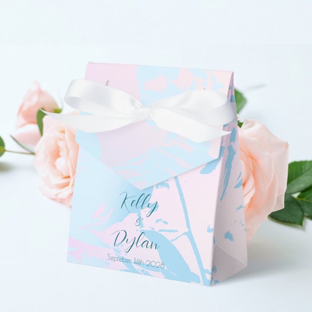 Modern Abstract Pastel Wedding Favor Boxes (Creator Uploaded)