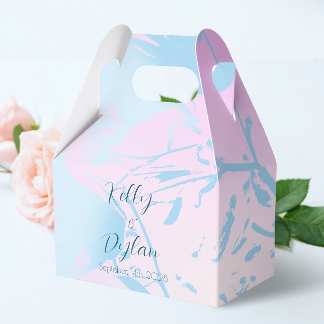 Modern Abstract Pastel Wedding Favor Boxes (Creator Uploaded)