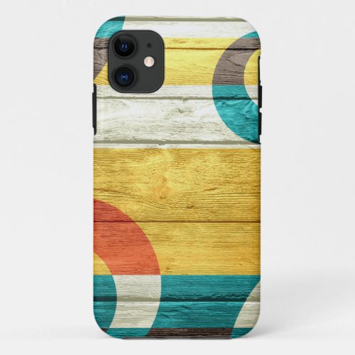 Modern Abstract Pastel Wood 2 iPhone 11 Case