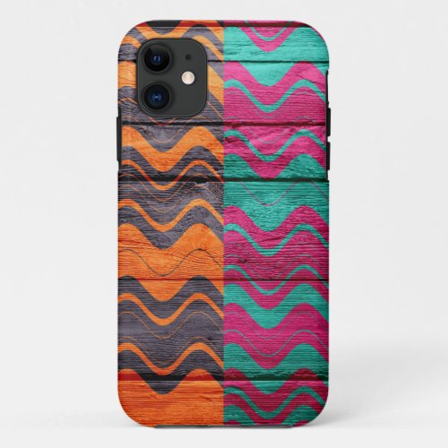 Modern Abstract Pastel Wood 3 iPhone 11 Case