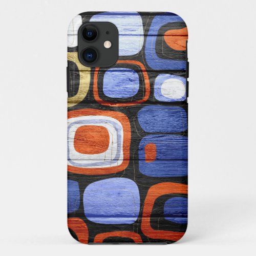 Modern Abstract Pastel Wood iPhone 11 Case