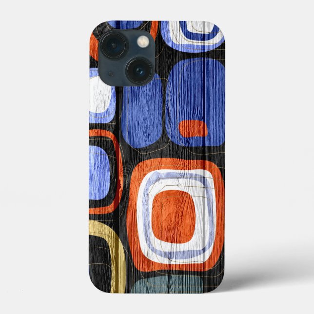 Modern Abstract Pastel Wood Look Case-Mate iPhone  Case (Back)