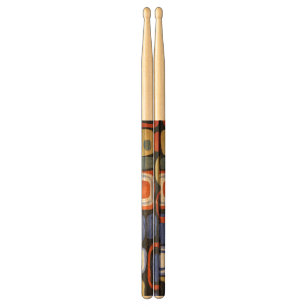 Modern Abstract Pastel Wood Look Drum Sticks